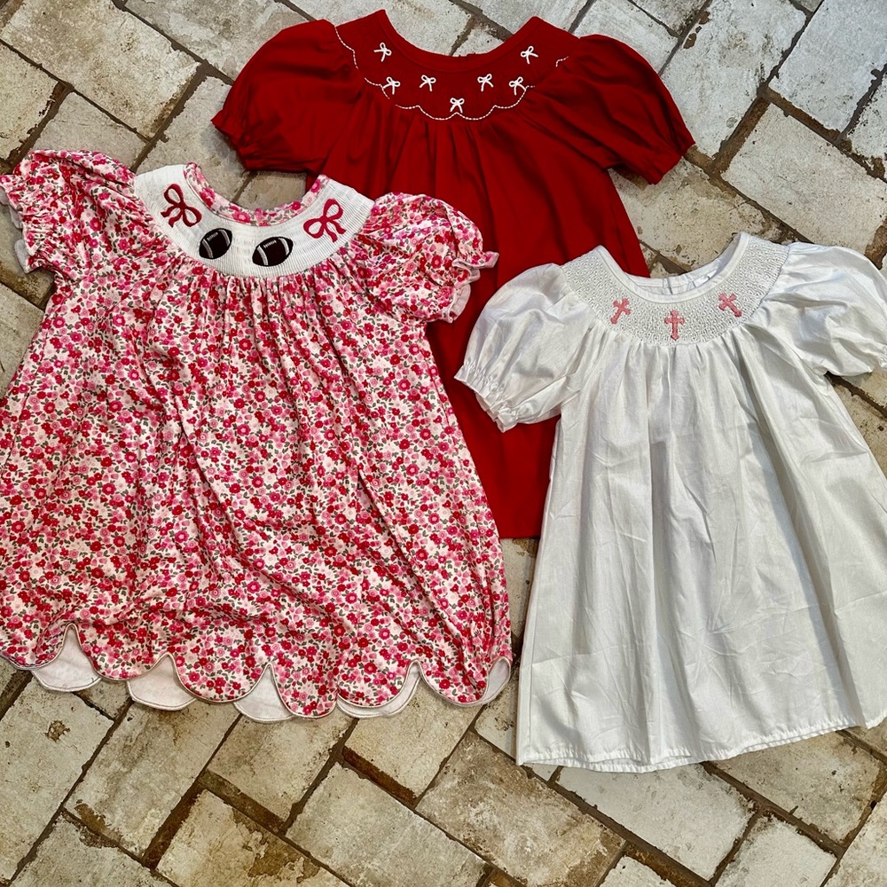 Smocked little girls dresses 3t new with tags